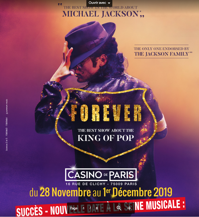 Forever au casino de Paris et à la Seine musicale