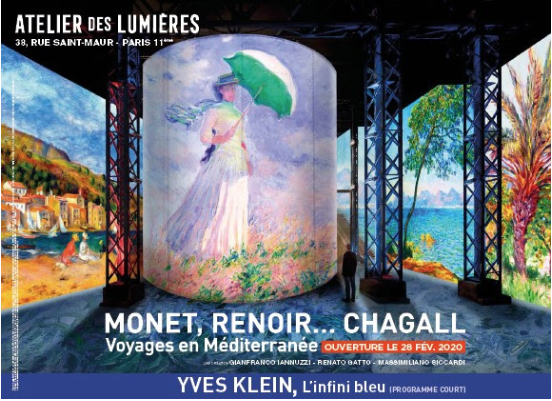 MONET, RENOIR… CHAGALL VOYAGES EN MÉDITERRANÉE                 YVES KLEIN, L’INFINI BLEU