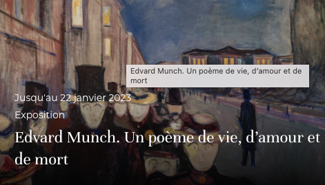 Edvard Munch,au Musée d’Orsay