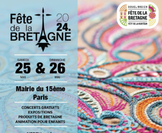 Fête de la Bretagne 2024 ,25 et 26 mai à la mairie du XVème